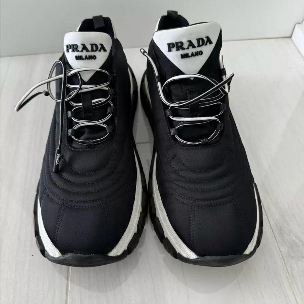 Prada Black and White Women's Sneakers